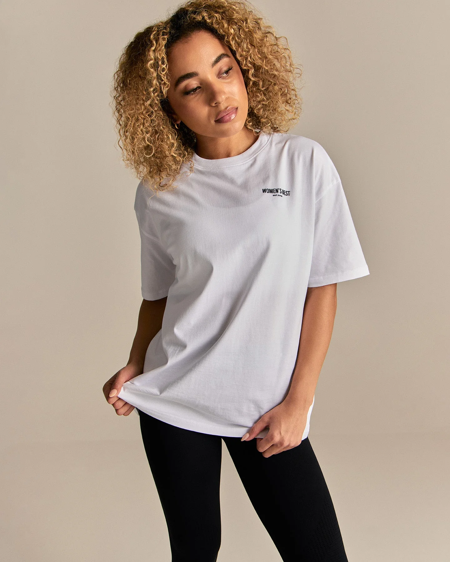 Comfort WB Logo Oversized Short Sleeve T-Shirt | White - Image 2