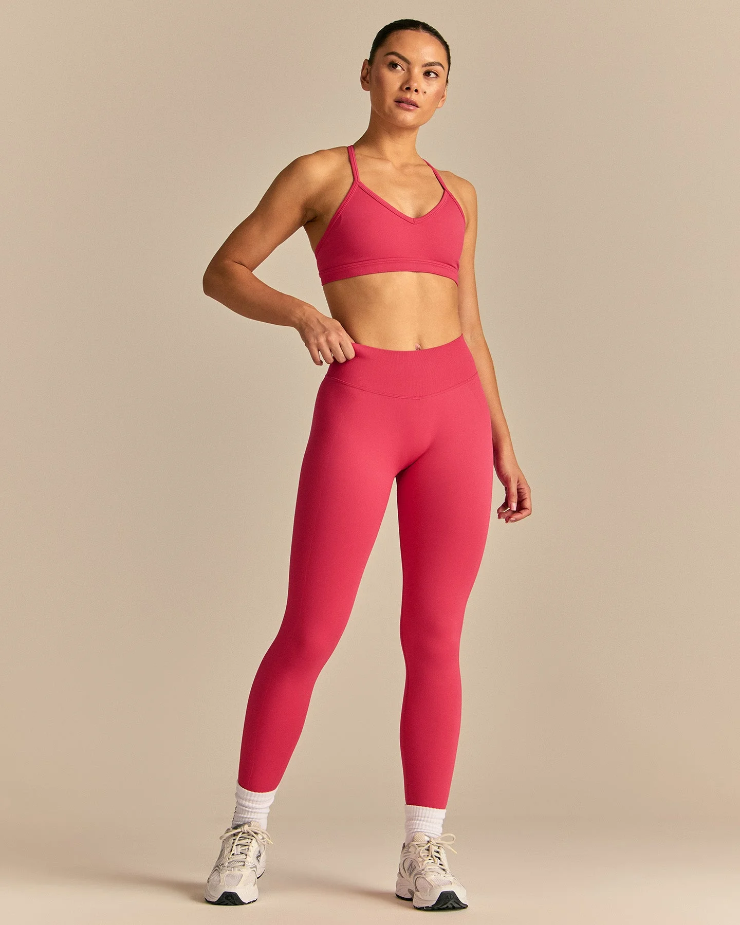 Emphasize Mid Waist Leggings | Watermelon - Image 3