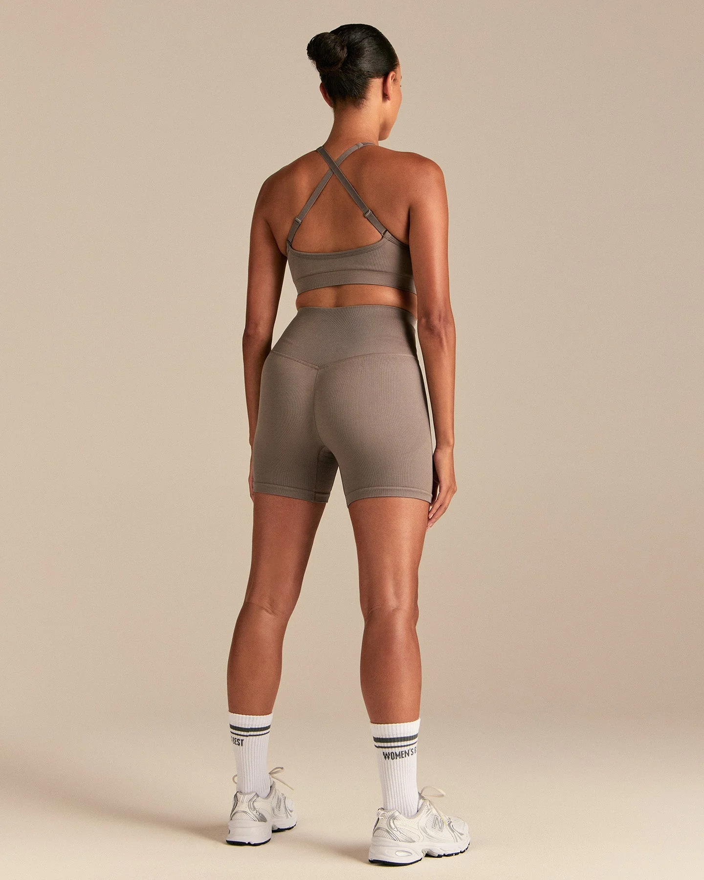Motion Seamless Racer Front Bra | Taupe Grey - Image 8