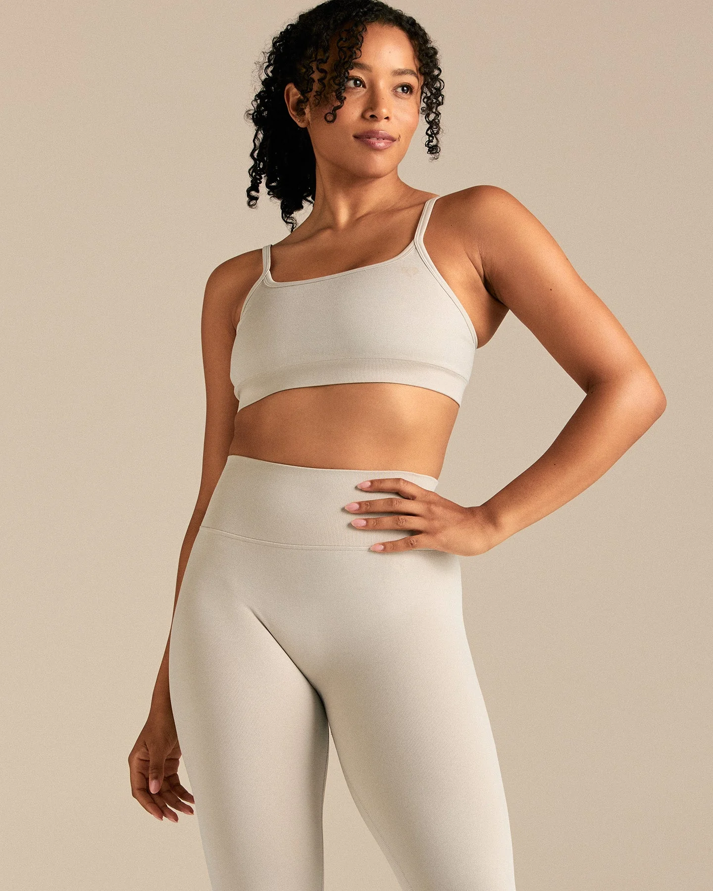 Motion Seamless Straight Neck Bra | Stone - Image 8